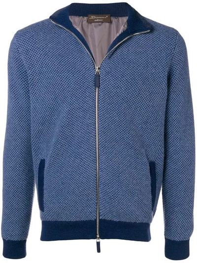 Doriani Cashmere Cashmere High Neck Zipped Sweater - Blue