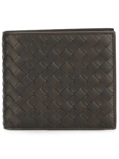 Bottega Veneta Interlaced Bi-fold Wallet In Brown