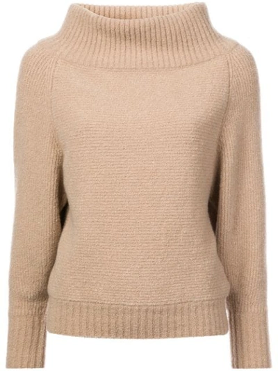Sally Lapointe High Neck Sweater - Brown