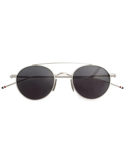 Thom Browne Round Framed Sunglasses In Grey