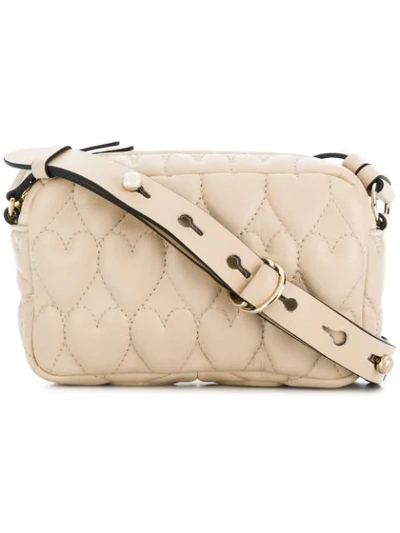 Red Valentino Red(v) Heart Quilted Crossbody - Neutrals