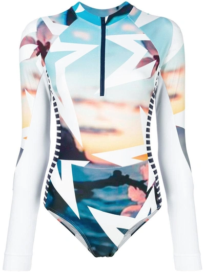 Perfect Moment Ibiza Star Print Spring Suit In Multicolour