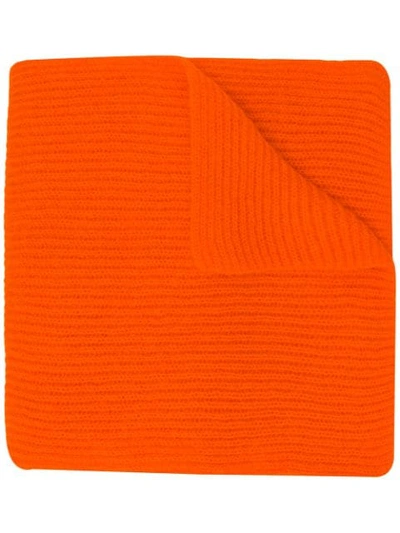 Rochas Mohair And Wool-blend Scarf In Orange