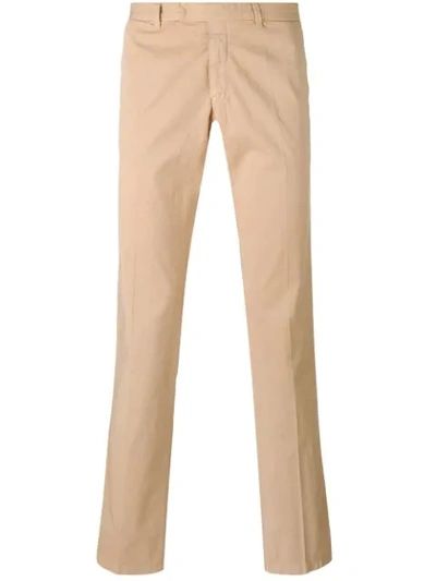 Armani Jeans Straight Leg Chinos In Neutrals