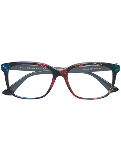 Gucci Eyewear Glitter Stripe Glasses - Black