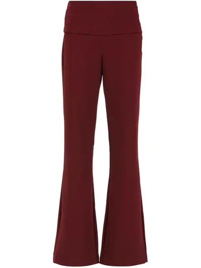 Olympiah Sisa Flared Trousers In Red