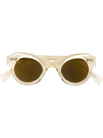 Kuboraum Round Frame Sunglasses In Neutrals