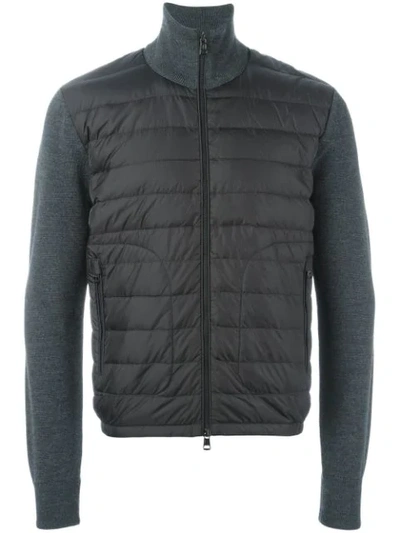 Moncler Knitted Sleeve Jacket In 990