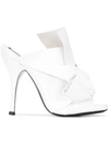 N°21 Nº21 Knotted Stiletto Sandals - White