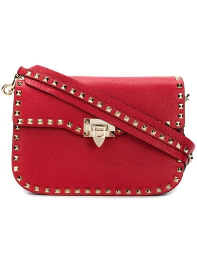 Valentino Garavani Rockstud Messenger Bag In Red