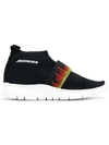 Joshua Sanders Embellished Flame Sneakers In Black