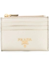 Prada Top Zipped Wallet - Metallic