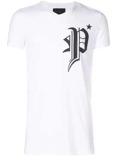 Philipp Plein Chest Logo T In White