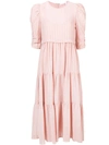 See By Chloé Striped Midi Dress - Pink