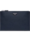 Prada Logo Plaque In Blue