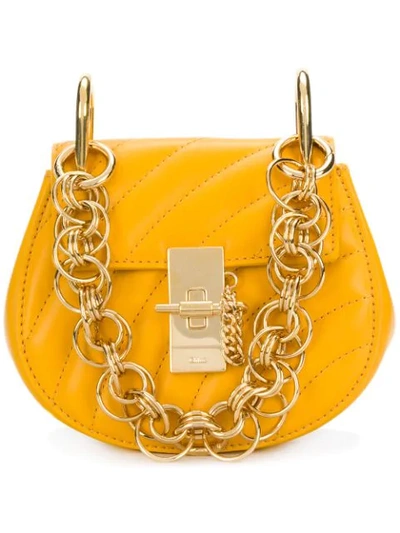 Chloé Yellow Drew Shoulder Bag In Orange