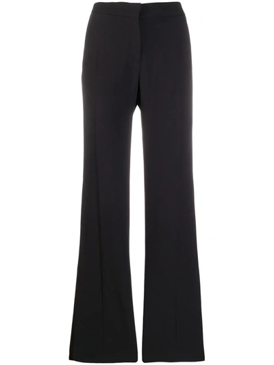 N°21 Ruffle-trim Cropped Flared Trousers In Black