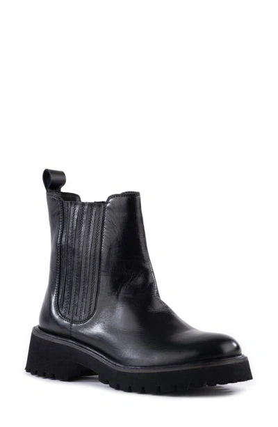 Seychelles Cashew Platform Chelsea Boot In Black Leather