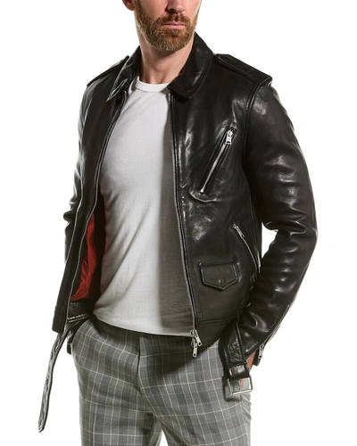 Allsaints Monza Leather Jacket In Black | ModeSens