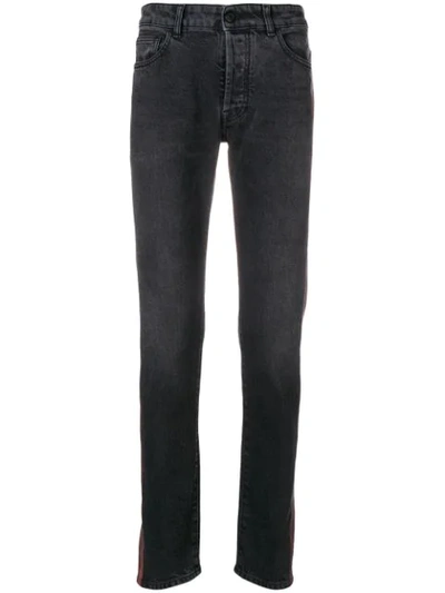 Marcelo Burlon County Of Milan Side-stripe Skinny Jeans In Black