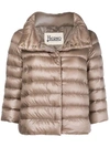 Herno Zipped Padded Jacket In Neutrals