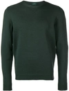 Zanone Ribbed Shoulder Sweater - Green