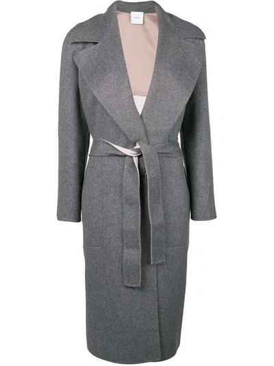 Agnona Cashmere Belted Coat - Grey