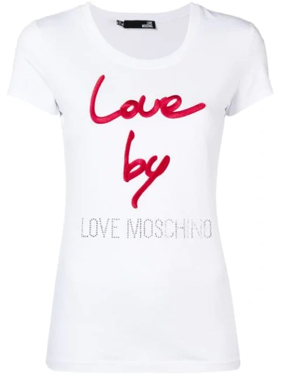 Love Moschino Logo T-shirt In White