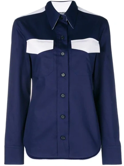 Calvin Klein 205w39nyc Western Style Shirt In Blue