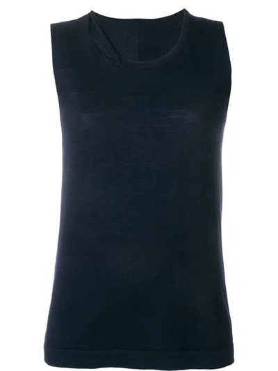 Sottomettimi Knit Tank Top In Blue