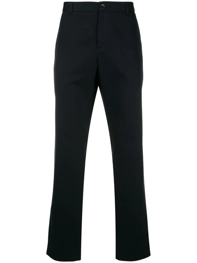 Gucci Straight Leg Tailored Trousers In Blu