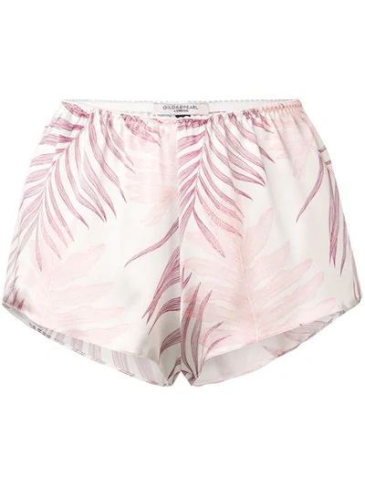 Gilda & Pearl Short Loose Nightwear Shorts In Pink