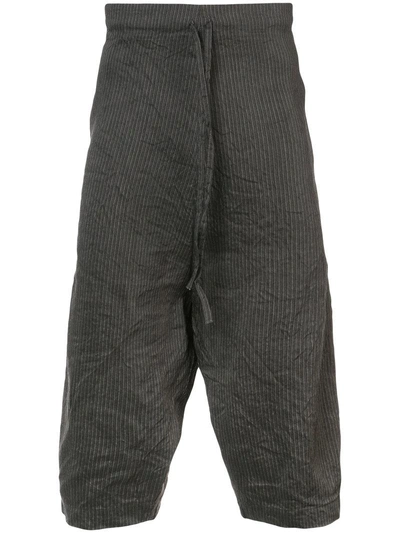 Forme D'expression Cropped Loose Fitted Trousers - Grey