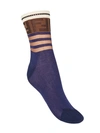 Fendi Ff Motif Ribbed Socks In Blue