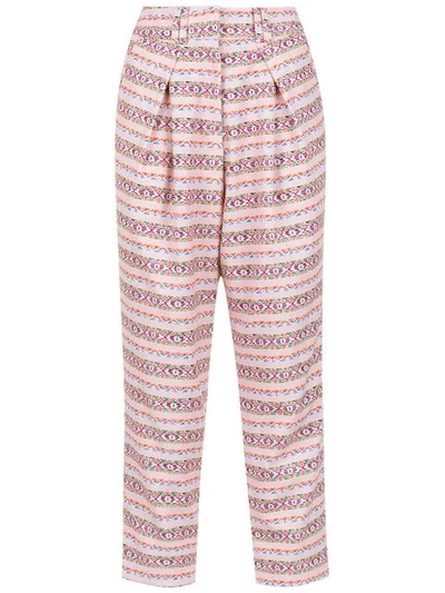 Olympiah Printed Papa Cropped Trousers In Pink