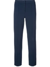 Adam Lippes Women's Cady Stretch Cigarette Pants In Navy