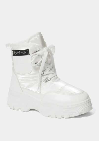 Bebe Jadah Boots In White