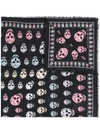 Alexander Mcqueen Skull Print Scarf - Black