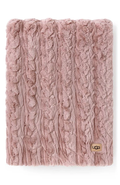 Ugg Ismay Faux Fur Throw Blanket In Cliff