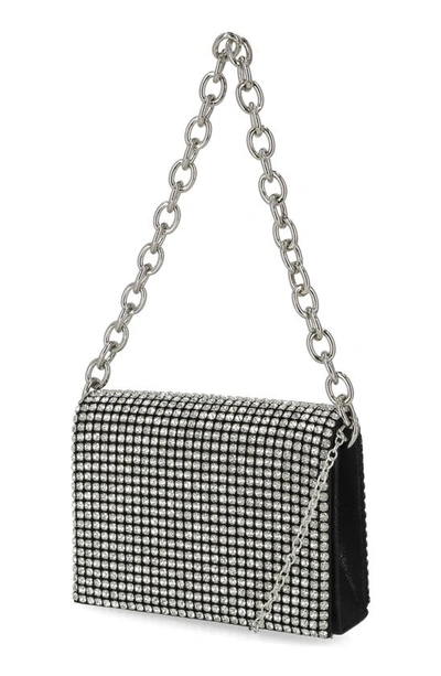 Jessica Mcclintock Crystal Embellished Shoulder Bag In Black