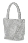 Jessica Mcclintock Crystal Embellished Chase Top Handle Mini Tote Bag In Metallic