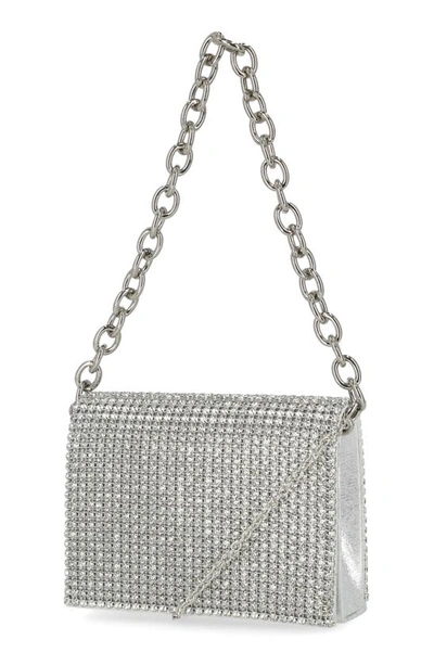 Jessica Mcclintock Crystal Embellished Shoulder Bag In Metallic