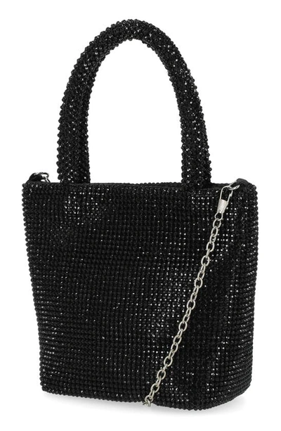 Jessica Mcclintock Crystal Embellished Chase Top Handle Mini Tote Bag In Black