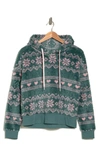 Honeydew Intimates Ice Breaker Fair Isle Fleece Hoodie In Aspen Fair Isle