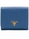 Prada Logo Wallet - Blue