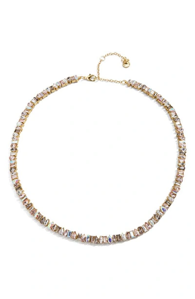 Baublebar Mixed Crystal Frontal Necklace In Gold/ Multi