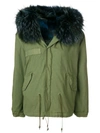 Mr & Mrs Italy Hooded Parka Coat In Green