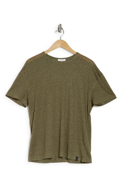 Rag & Bone Oversize Linen T-shirt In Army