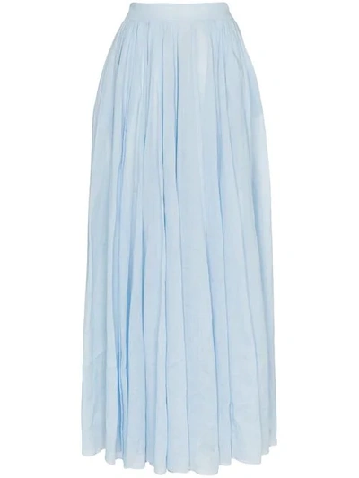 Three Graces Arlene High-waisted Maxi Skirt In Blue
