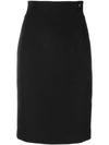 Versace Collection Fitted Midi Skirt - Black